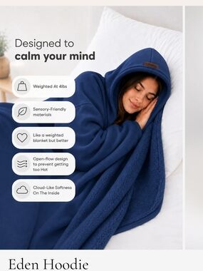BN Black Hoodie Wearable Blanket